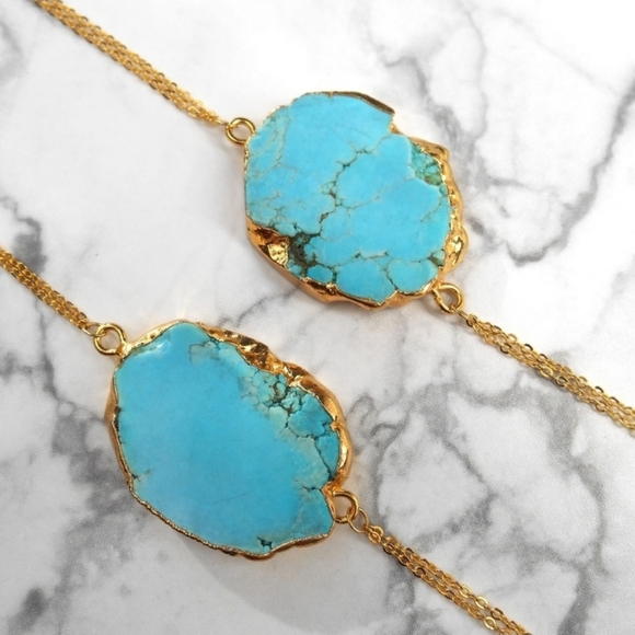 🆕️ Howlite Gold Bracelet - Picture 4 of 5